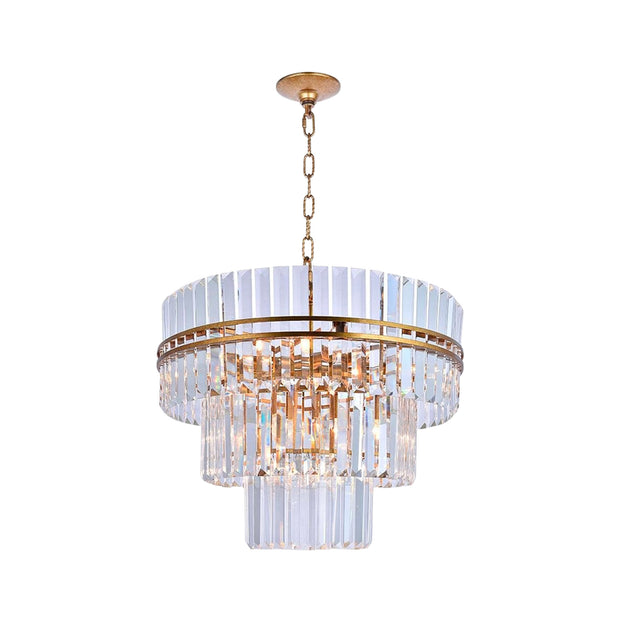 Ashton Collection - Three Tier - 68cm - Antique Gold Finish