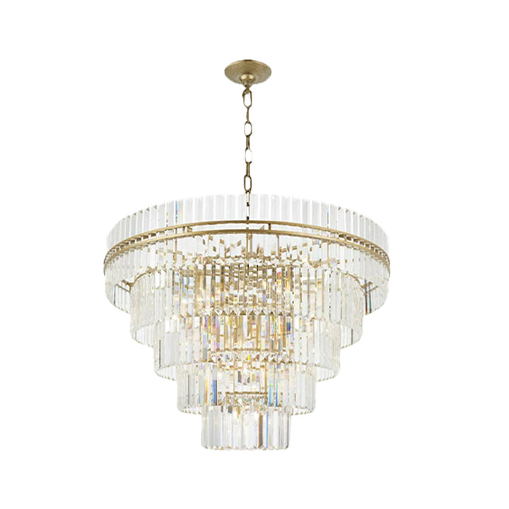 Ashton Collection - Five Tier Chandelier - 120cm - Antique Gold - Designer Chandelier Australia