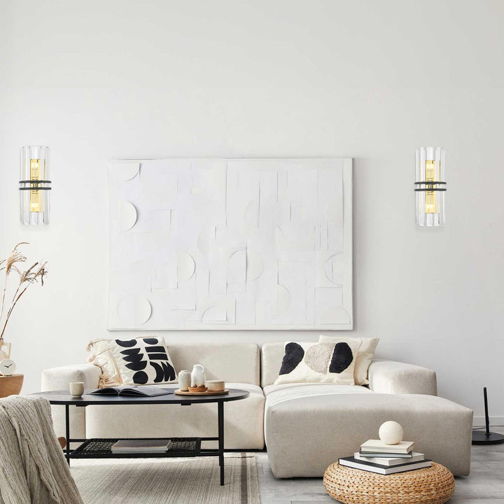 Ashton Collection - Wall Sconce - Black and Gold Plated