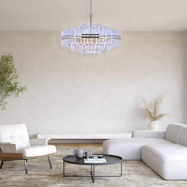 Ashton Collection - 80cm Chandelier - Nickel Plated