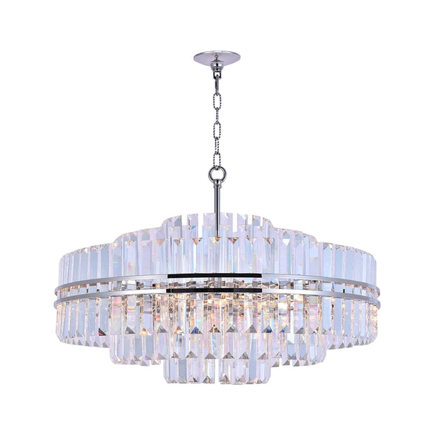 Ashton Collection - 80cm Chandelier - Nickel Plated
