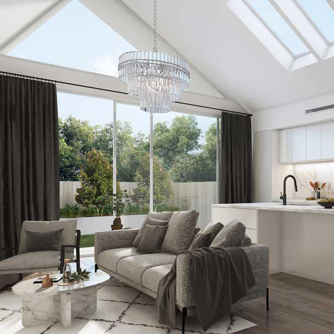 Ashton Collection - Three Tier - 80cm - Champagne Finish