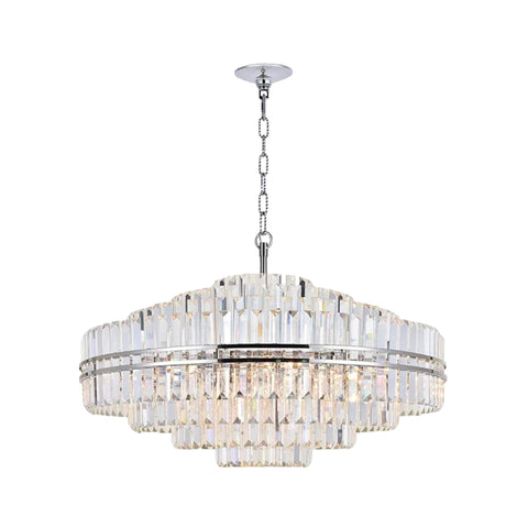 Ashton Collection - 100cm Chandelier - Nickel Plated