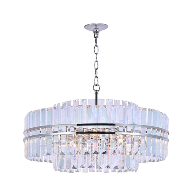 Ashton Collection - 68cm Chandelier - Nickel Plated