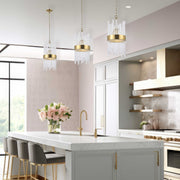 Selene Collection - Single Light Pendant - Brass