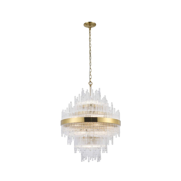 Selene Collection - 7 Tier Chandelier - Brass