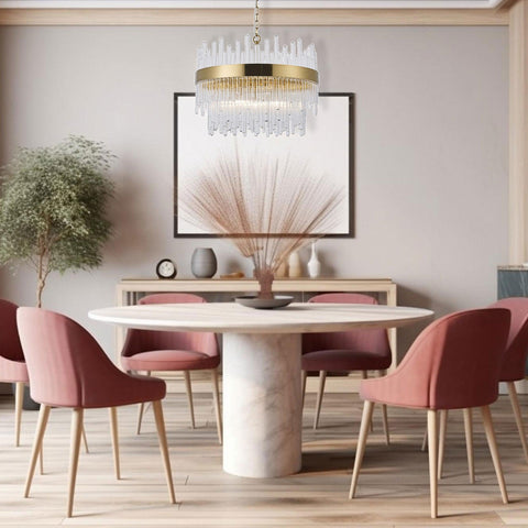 Selene Collection - 55cm Chandelier - Brass