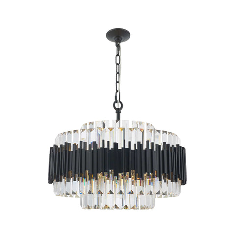 Black on sale matte chandelier