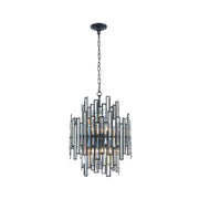 Rhea Collection - Three Tier Chandelier- Matte Black