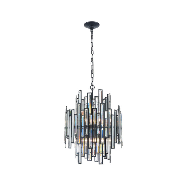 Rhea Collection - Three Tier Chandelier- Matte Black