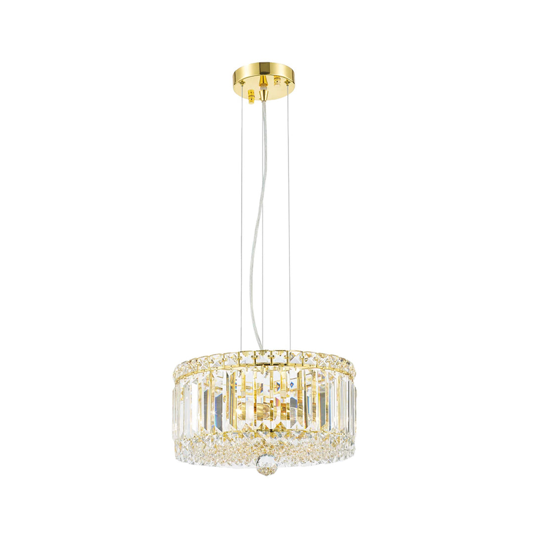 Modular Crystal Pendant - 30cm - Gold Fixtures - Designer Chandelier Australia