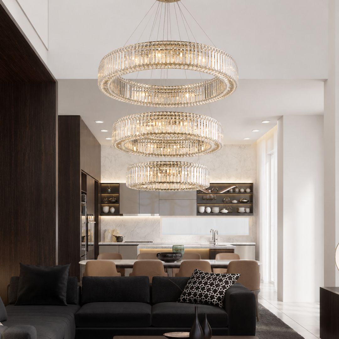 NewYork - Halo Triple Ring - W:100cm - Chrome