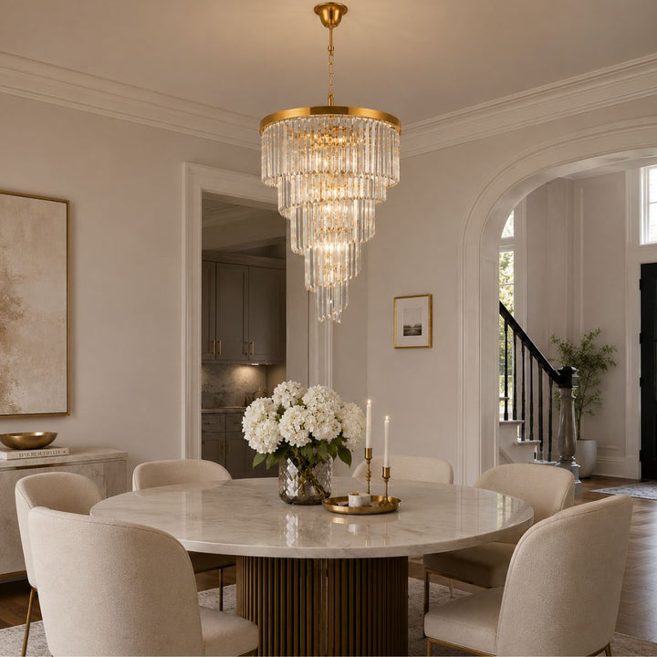 NewYork Oasis Spiral Chandelier - Gold - Width: 60cm