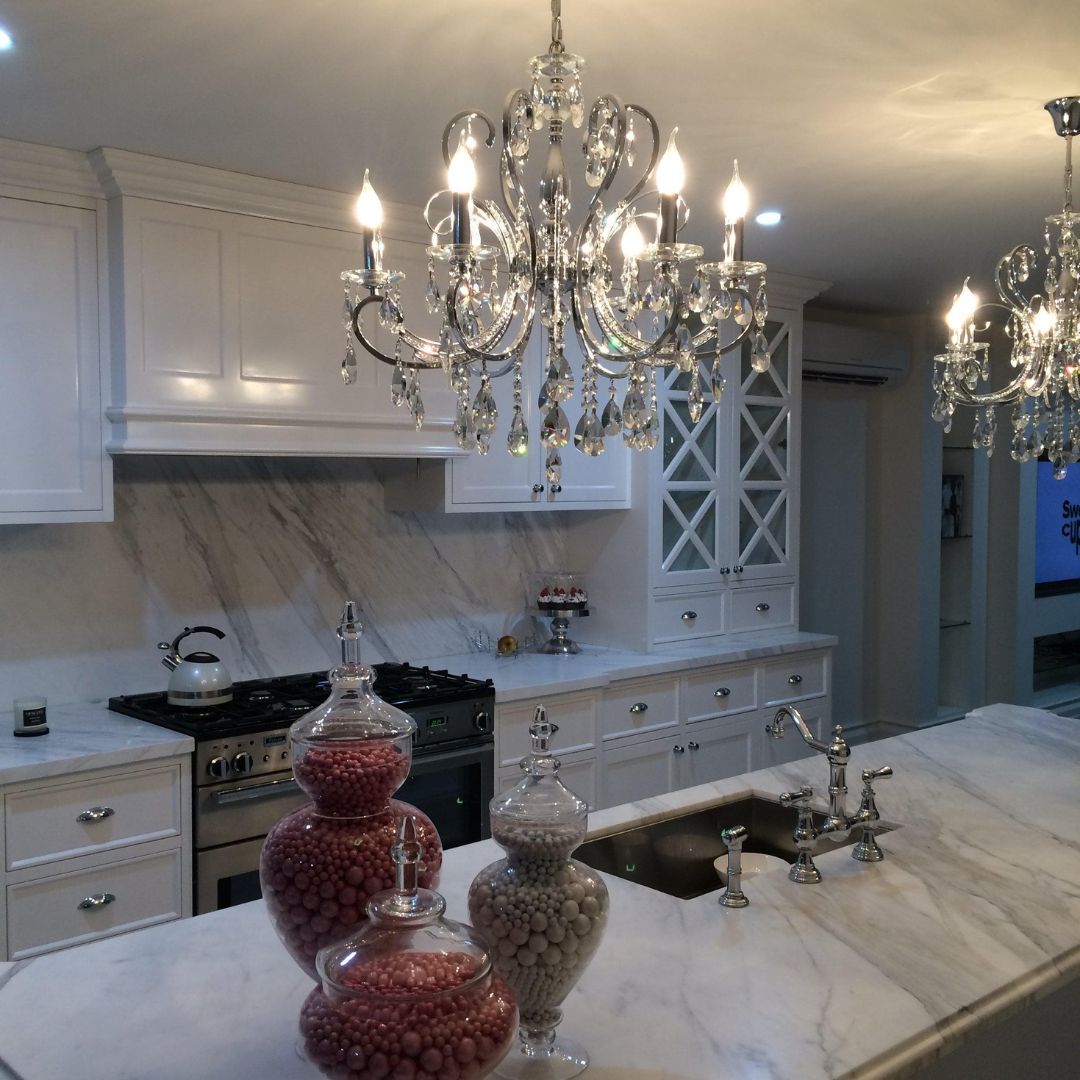 NewYork Princess 6 Arm Chandelier -Chrome- W:62cm