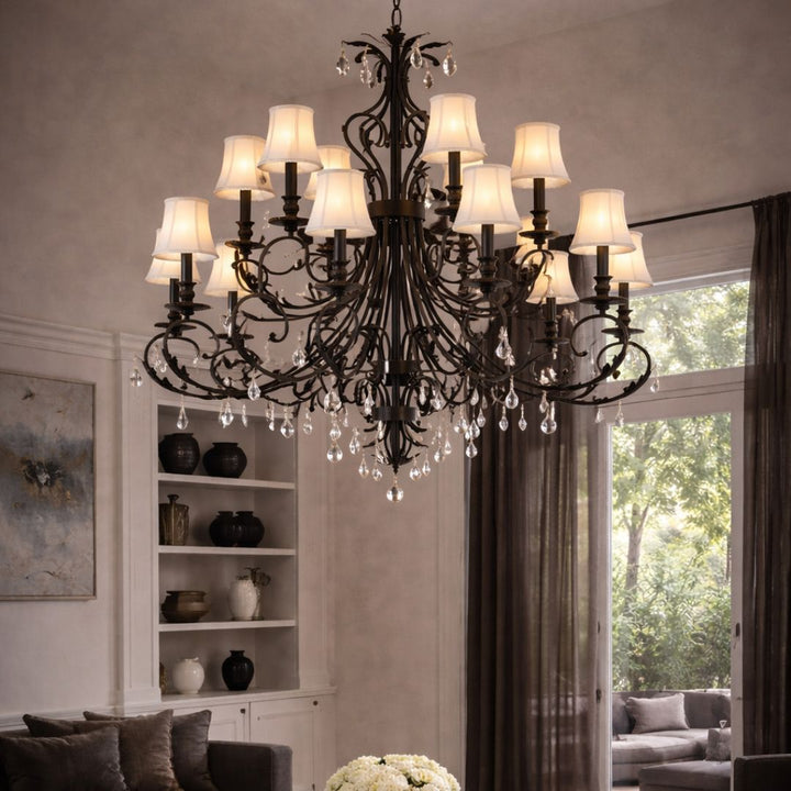 ARIA - Hampton 18 Arm Chandelier - Dark Bronze