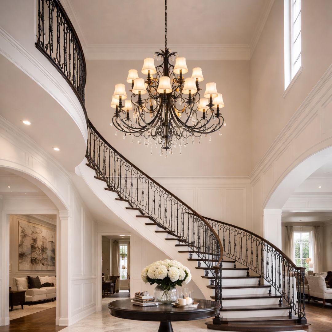 ARIA - Hampton 24 Arm Chandelier - Dark Bronze