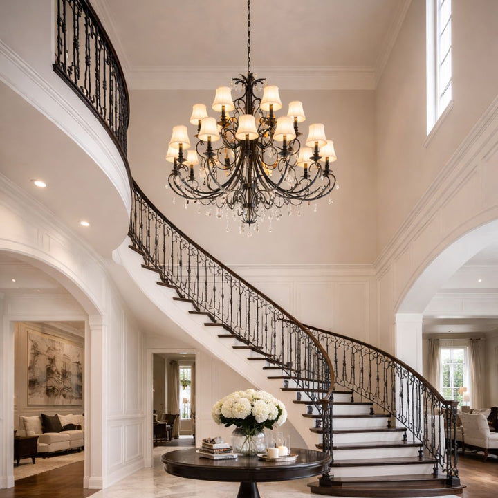ARIA - Hampton 24 Arm Chandelier - Dark Bronze