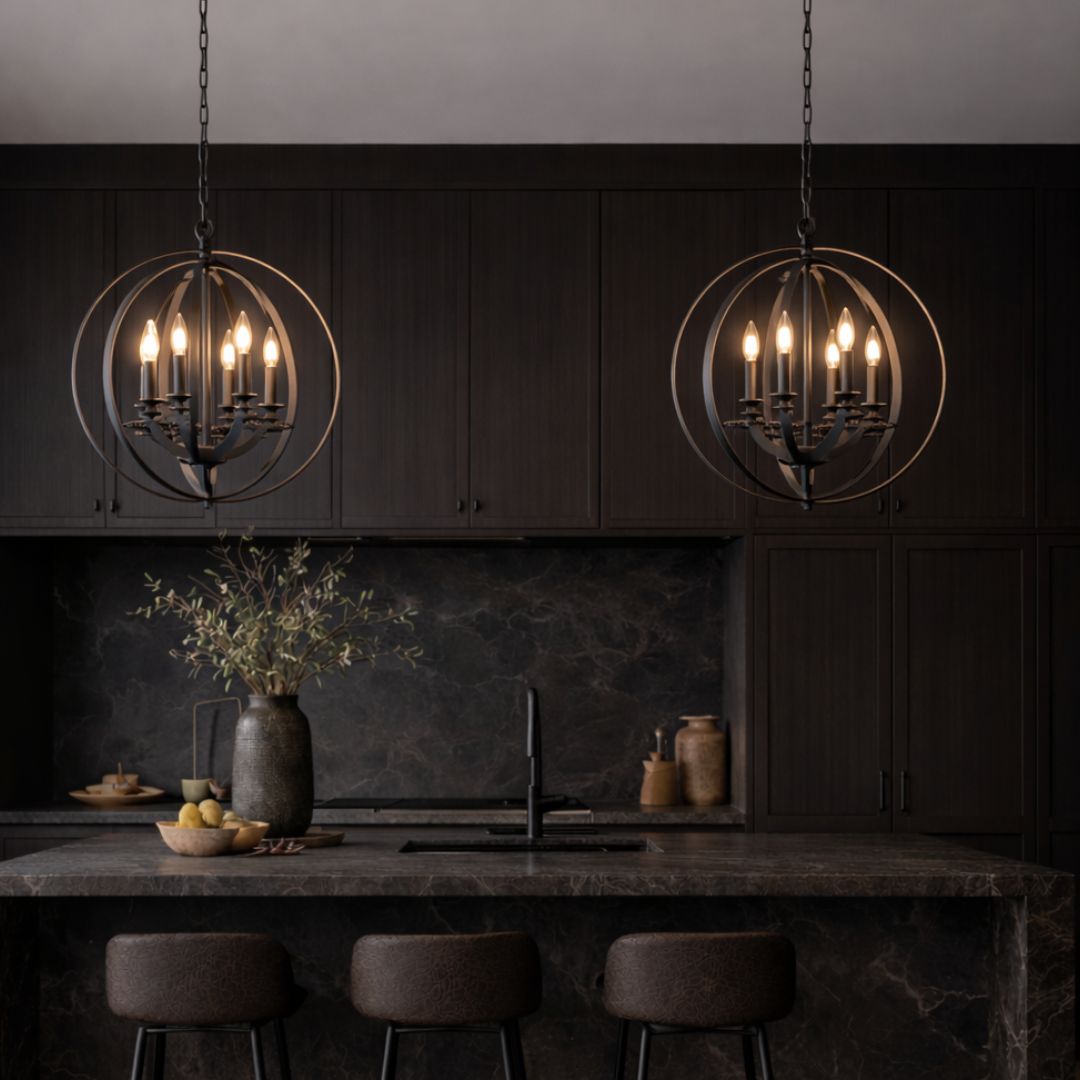 Hampton Orb - 4 Light - Dark Bronze