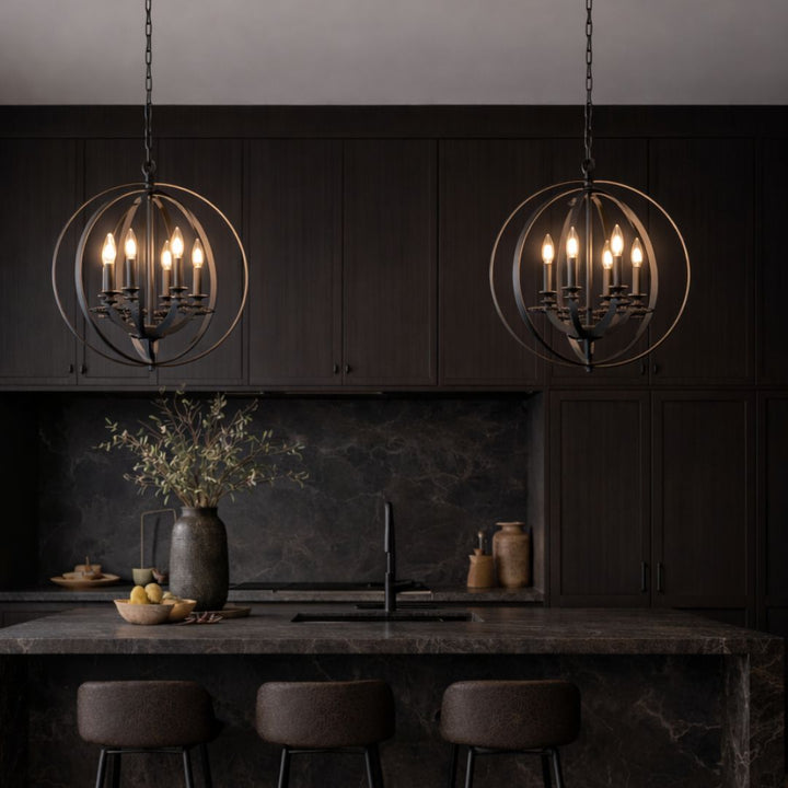 Hampton Orb - 4 Light - Dark Bronze