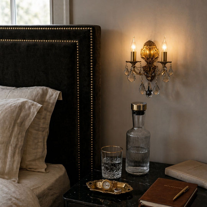 Americana 2 Light Wall Sconce - Victorian - Brass Finish
