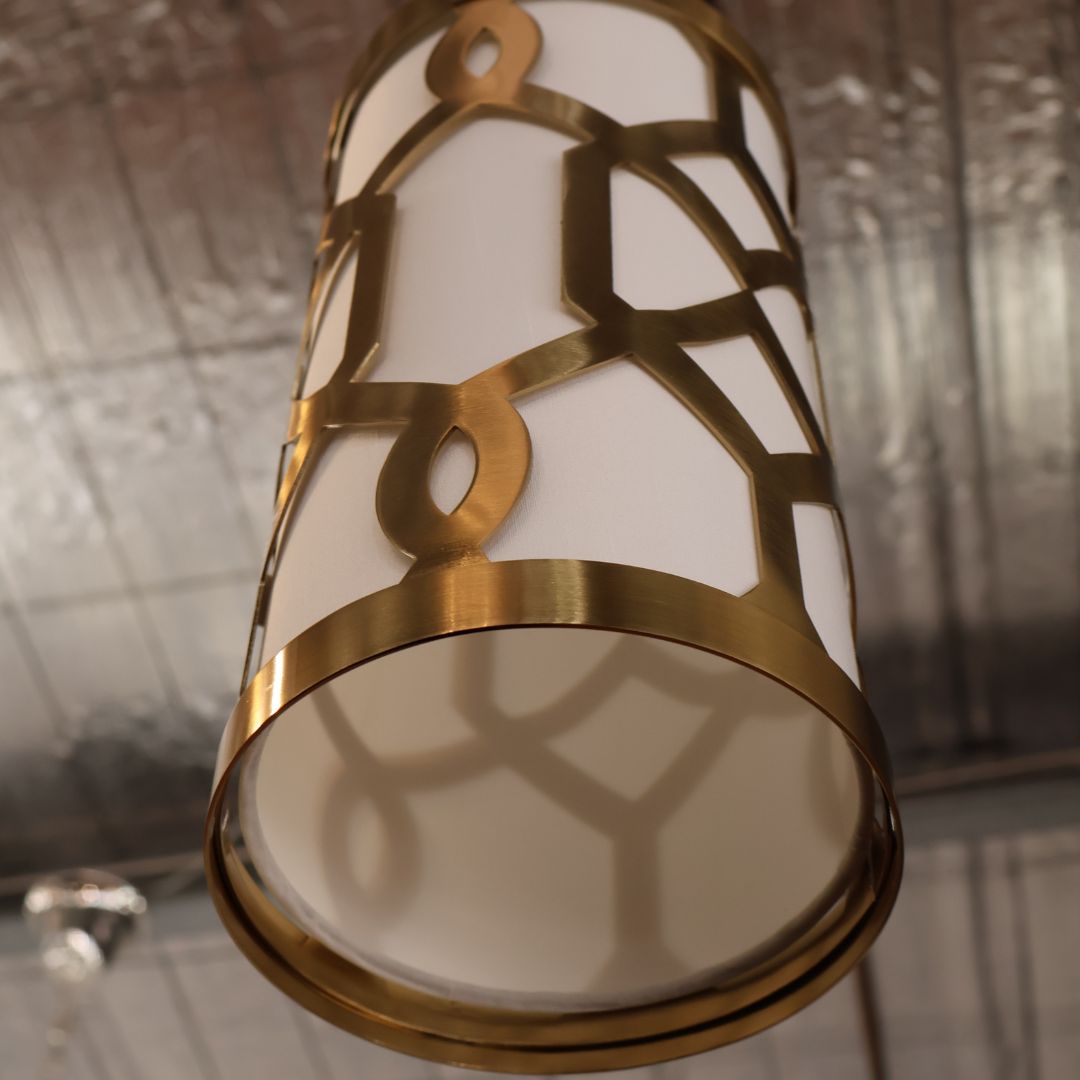 Niles Collection - Pendant - Satin Brass - W:15.5cm