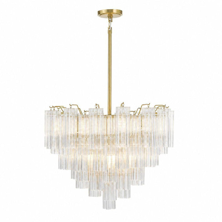 Odelle Collection - Ring Chandelier - Clear & Satin Brass - W:68cm