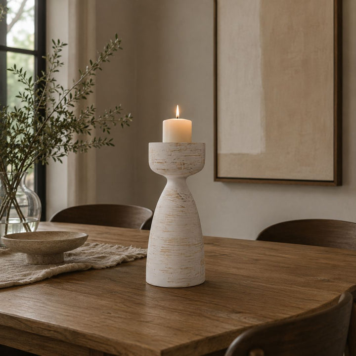 Odelle Candle Holder Whitewash