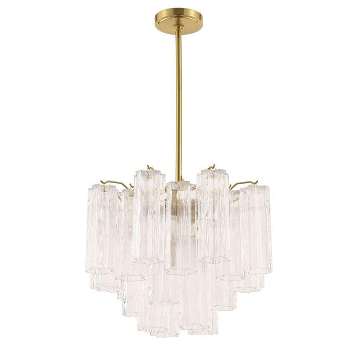 Odelle Collection - Ring Chandelier - Clear & Satin Brass - W:45cm