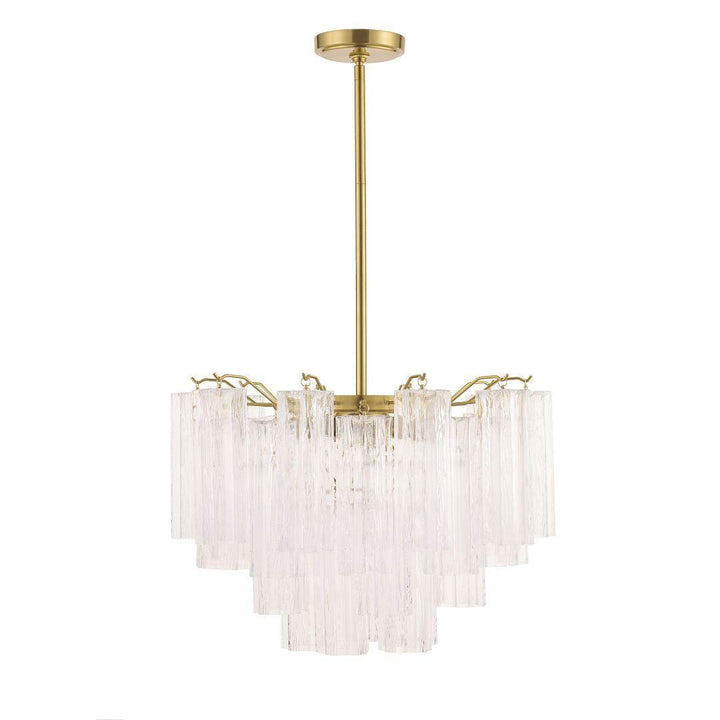 Odelle Collection - Ring Chandelier - Clear & Satin Brass - W:50cm