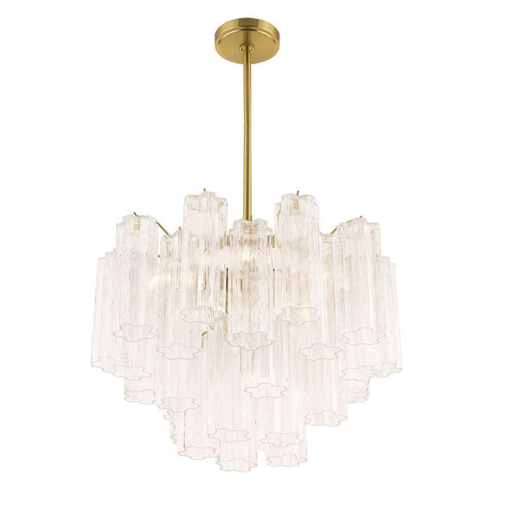 Odelle Collection - Ring Chandelier - Clear & Satin Brass - W:50cm
