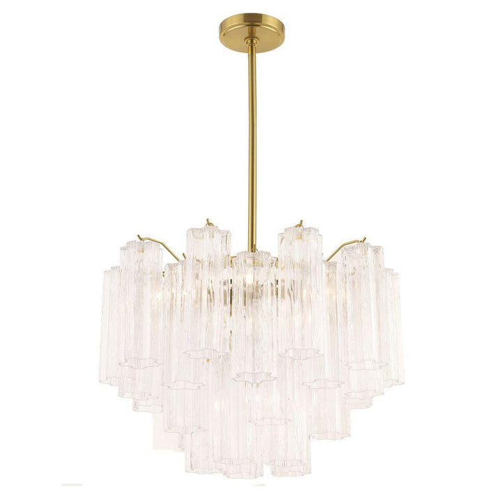 Odelle Collection - Ring Chandelier - Clear & Satin Brass - W:50cm