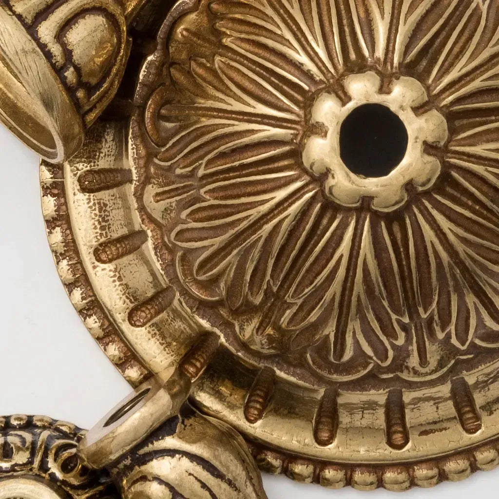 Devon Collection - Old Brass - Clear Glass Flush Mount - W:30cm - Designer Chandelier Australia