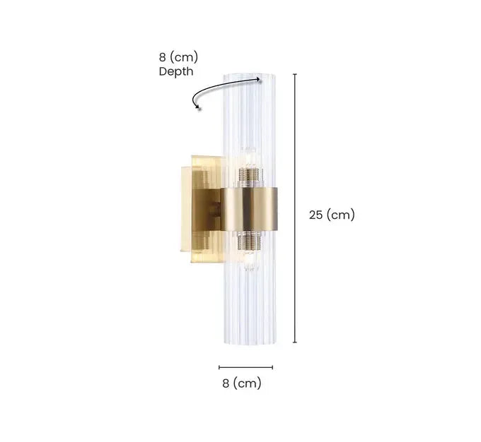 Provincial Collection Wall Sconce - Brass Finish - H:25cm