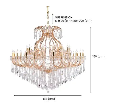 Maria Theresa Crystal Chandelier 48 Light- GOLD