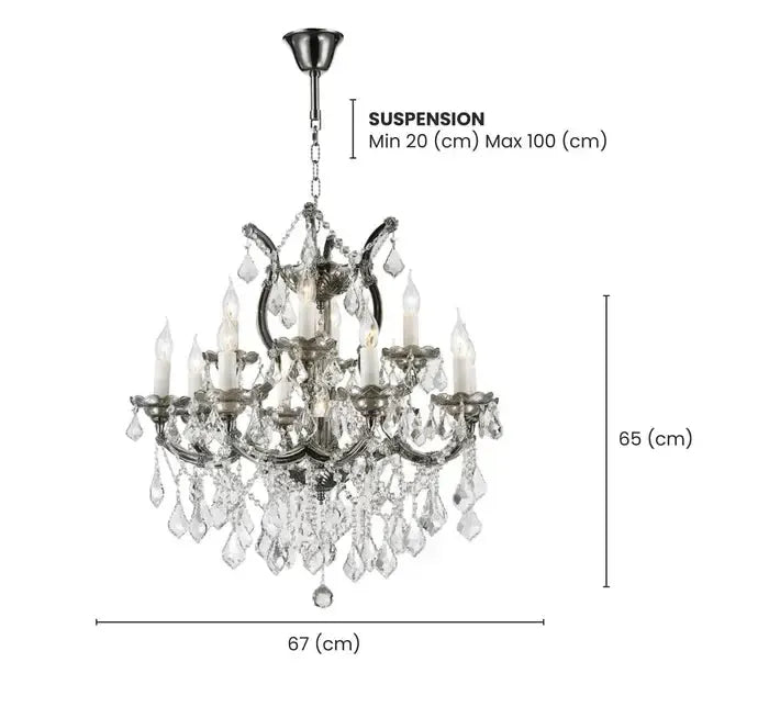Maria Theresa Crystal Chandelier Grande 13 Light -RUSTIC