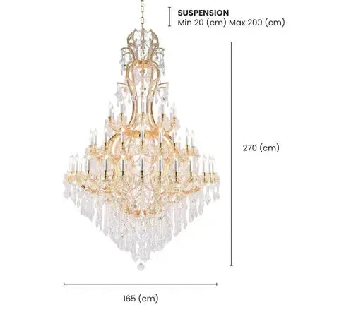 Maria Theresa Crystal Chandelier Royal 60 Light - GOLD