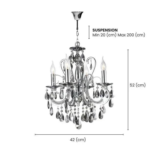 NewYork Princess 4 Arm -SMOKE- W:42cm