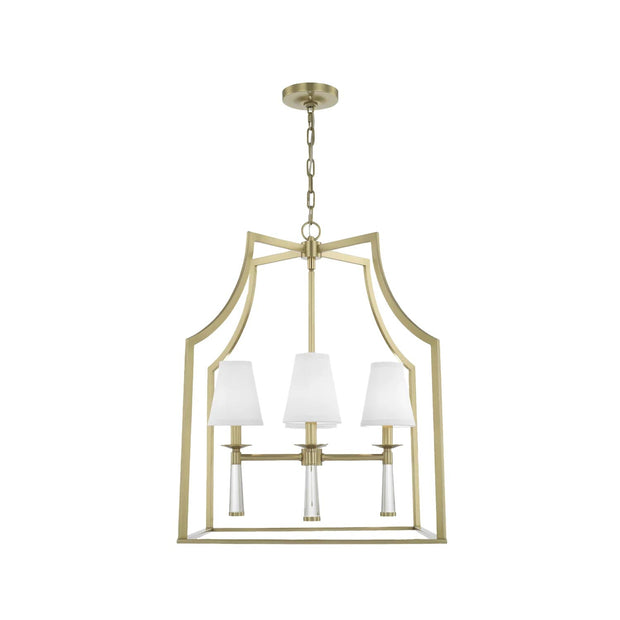 Brinkley Collection - 4 Light Chandelier - Satin Brass