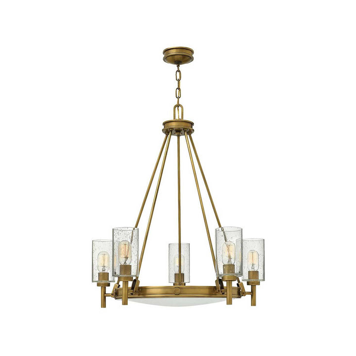 Hanley Collection - 5 Light Chandelier - Satin Brass