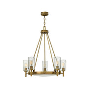 Hanley Collection - 5 Light Chandelier - Satin Brass