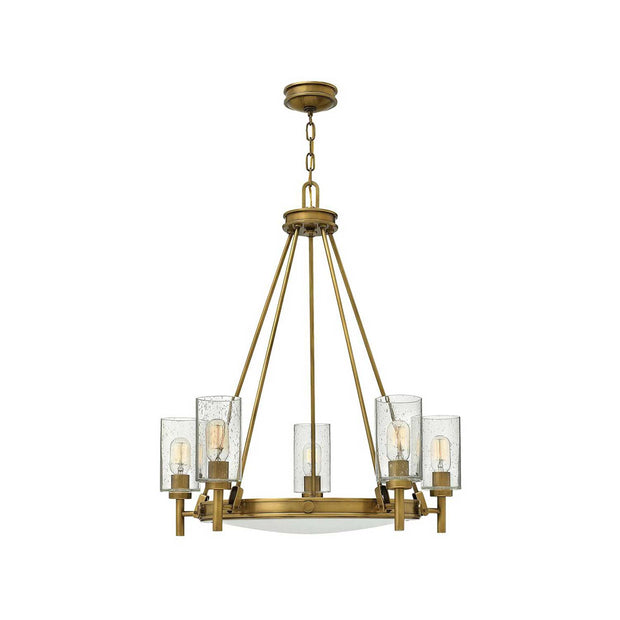 Hanley Collection - 5 Light Chandelier - Satin Brass