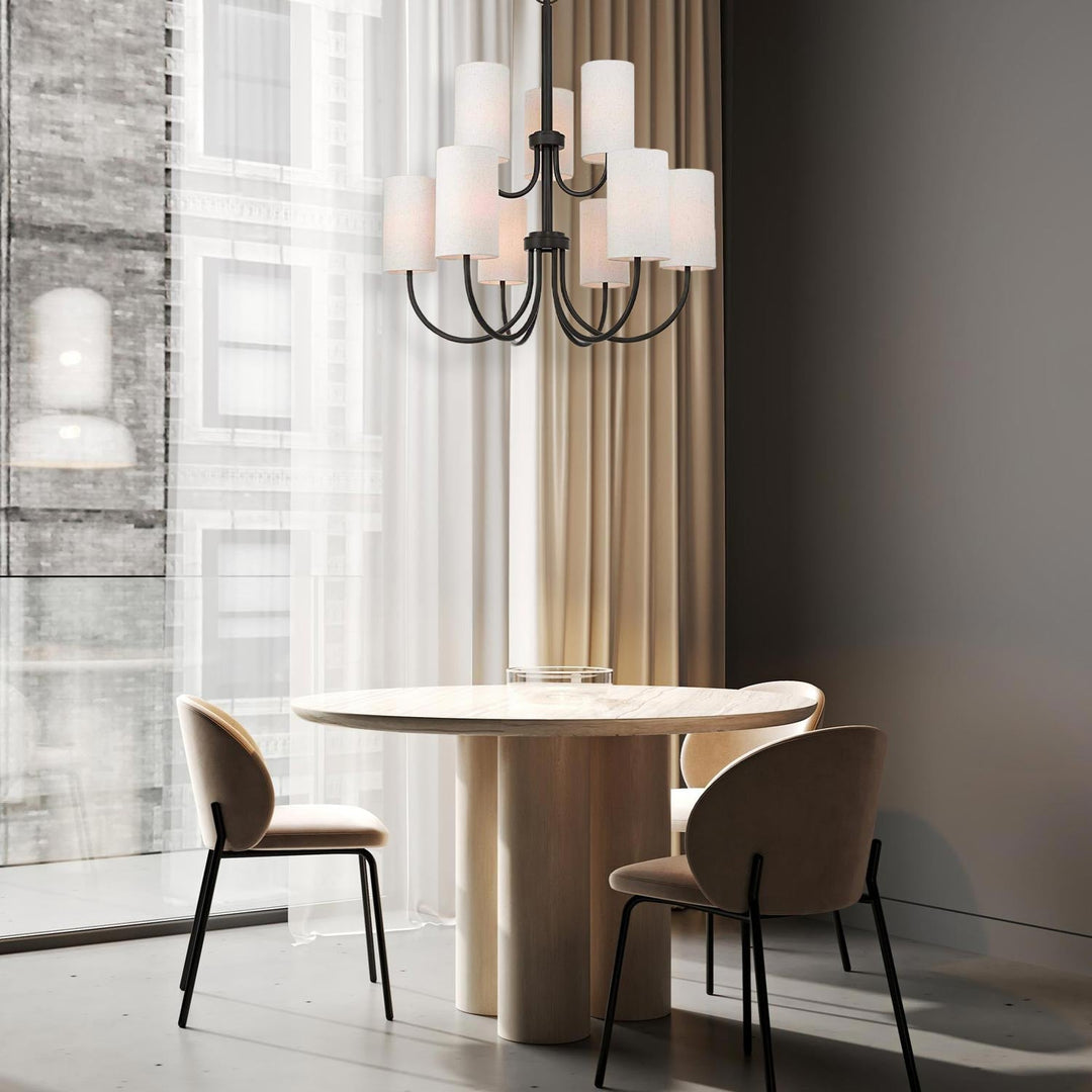 Sonneman Collection - 9 Light - Chandelier - Matte Black