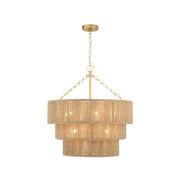 Soto Collection - 3 Layer Chandelier - Rattan