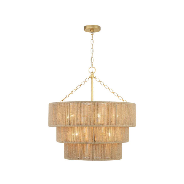 Soto Collection - 3 Layer Chandelier - Rattan