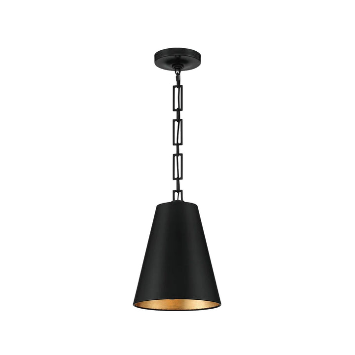 Victor Collection - Pendant - Matte Black & Antique Gold - W:25cm