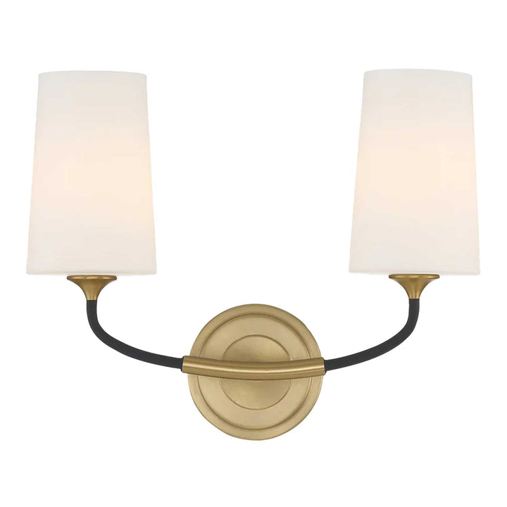 Royston Collection - 2 Light - Wall Sconce - Satin Brass & Matte Black