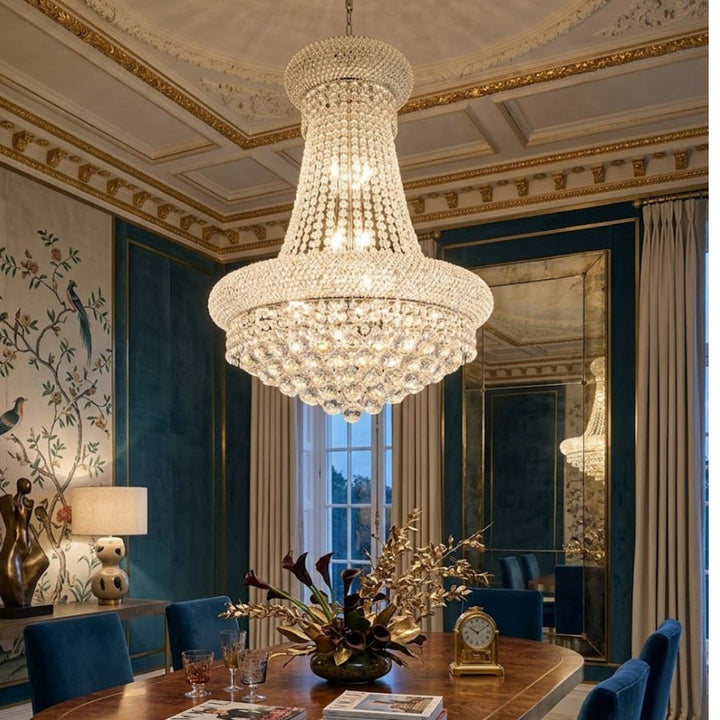 Royal Empress Basket Chandelier - Chrome - W:50cm