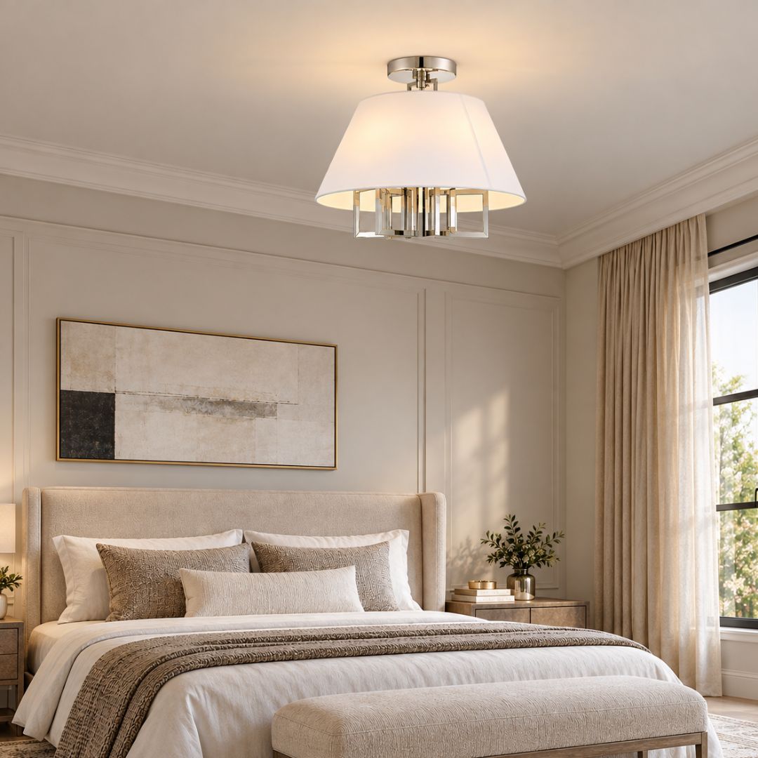 Strata Collection - Flush Mount - Polished Nickel