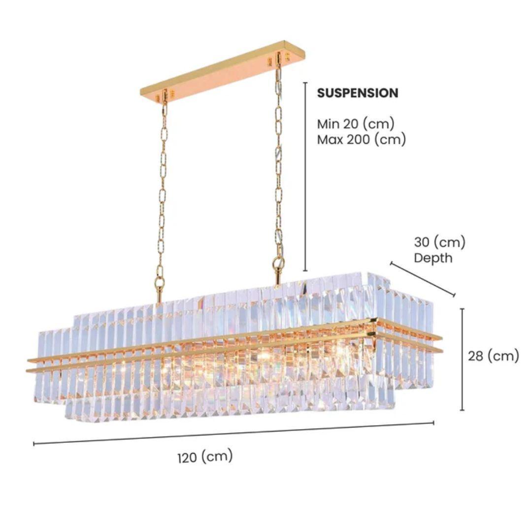 Ashton Collection - 120 cm Bar Light - Nickel Plated USE CODE KATY30 - Designer Chandelier Australia