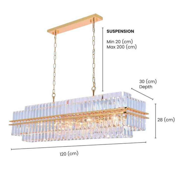 Ashton Collection - 120 cm Bar Light - Nickel Plated USE CODE KATY30 - Designer Chandelier Australia